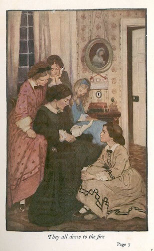 marmee reads a letter Little Women Louisa May Alcott