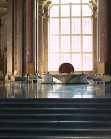 Image result for A white marbel throne room