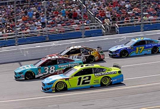 They were racing four wide at Talladega on Sunday. (RacinToday/HHP photo by Alan Marler)