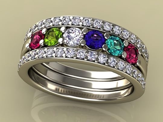 Mothers Day Rings In Gold Platinum Free Shipping Mothers Rings With Real Stones
