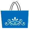 Blue shopping bag illustration