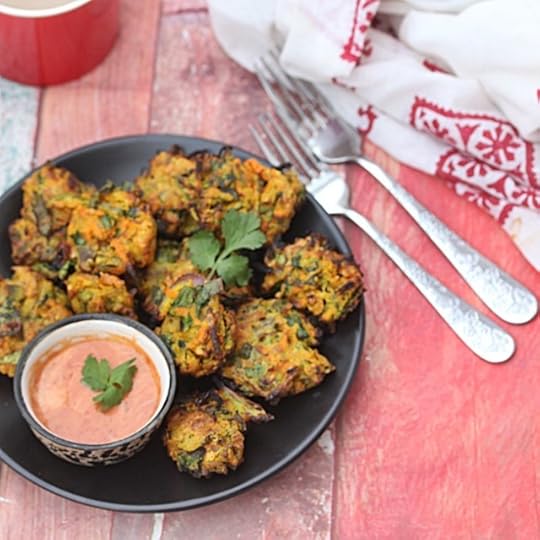 Kale, Cheddar, and Red Onion Pakora