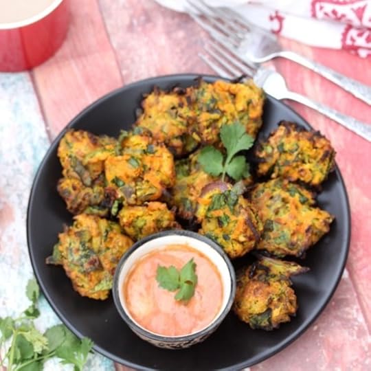 Kale, Cheddar, and Red Onion Pakora