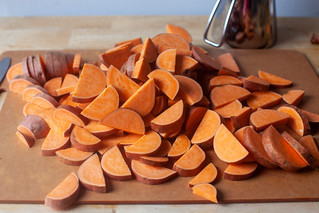 halved and thinly sliced