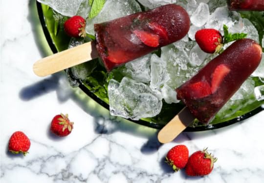 strawberry hibiscus collagen popsicles
