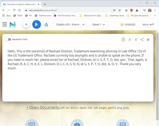 A screenshot from www.naturalreaders.com/online