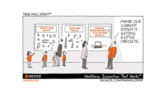 Kronos time well spent cartoon museum with obsolete technology