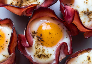 ham and egg cups