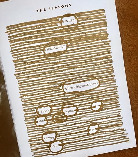 The Seasons, an erasure poem by Drew Myron