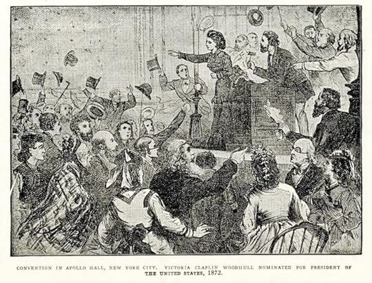 Victoria Woodhull nominated for as presidential candidate for the equal rights party, 1872