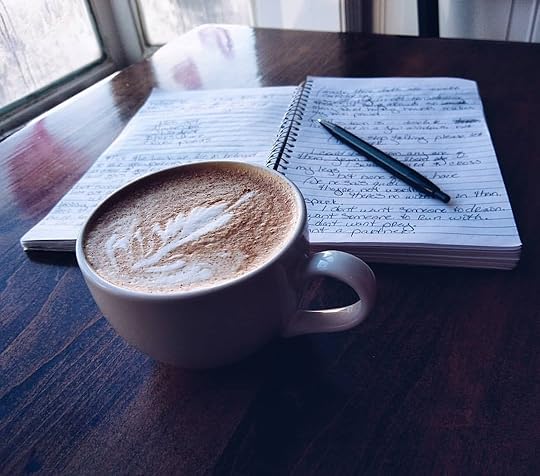 coffee, writing, and love image
