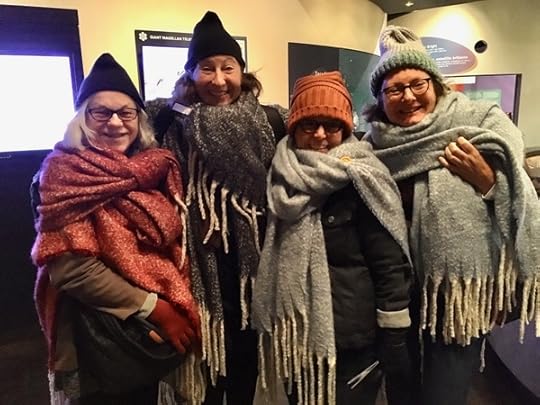 ladies dressed for a star party at McDonald Observatory in Fort Davis, Texas