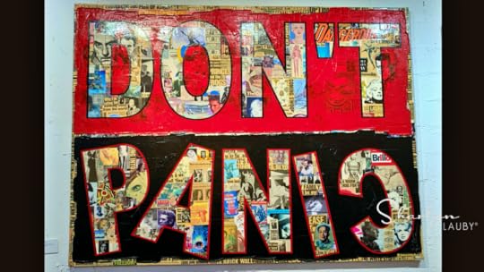 Don't Panic art from Peter Tunney as a message for coronavirus
