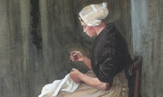 Woman Sewing by Vincent Van Gogh