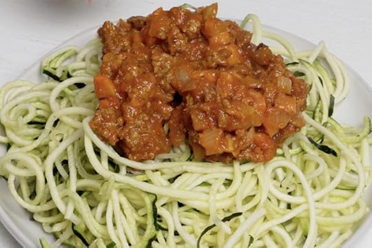 zoodles with meat sauce