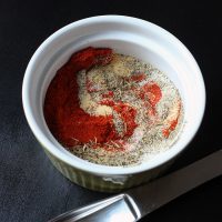spice blend swirled in dish