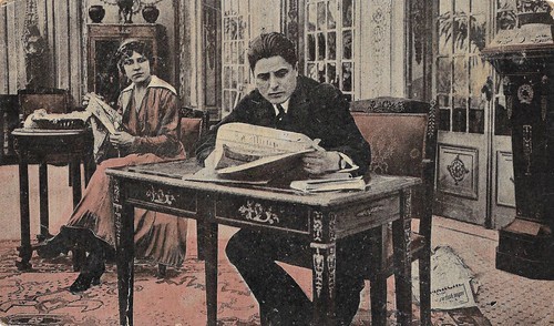 Henri Bosc and Andrée Pascal in Le mot de l'énigme (1916)