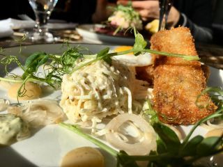 Checked in at The Winding Stair. Lunch in Dublin ��� with Jessica