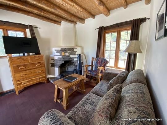 guest room at pueblo-style Indian Lodge at Davis Mountains State Park in Fort Davis, Texas