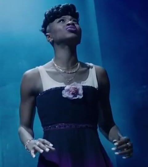 I don’t know for sure, as I haven’t seen the show, but I believe this is Juliet’s dress when she finds Romeo’s dead body. At this point, her pink flower and color scheme match Romeo’s jacket.