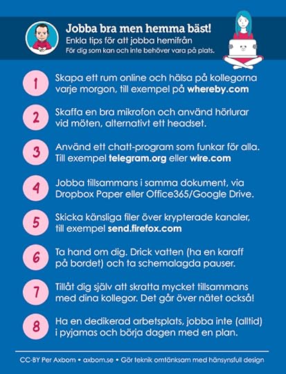Lista med tips. De finns i läsbar text under bilden.