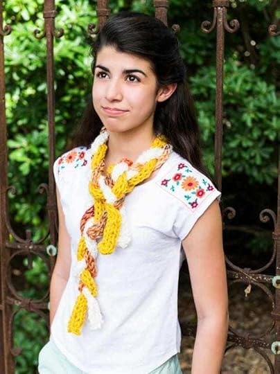 Twister Finger knit scarf by Vickie Howell