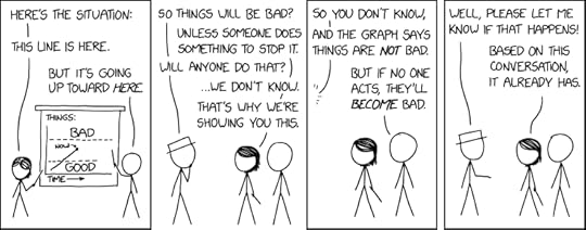 XKCD cartoon: the situation is going from good to bad