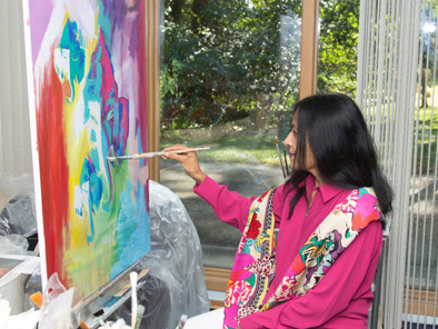 Dr. Vasu Tolia painting