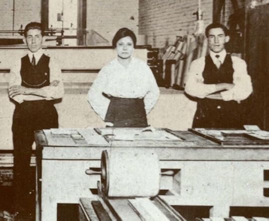 Jovita Idar and colleagues in the El Progresso Print shop, 1914