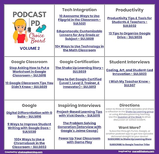 Podcast PD Choice Board for Teachers Vol. 2 (FREE Download!)