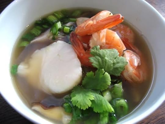 Ginger Soup with Scallops and Shrimp