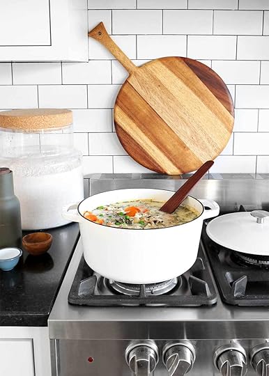 pot of wild rice soup from the faux martha