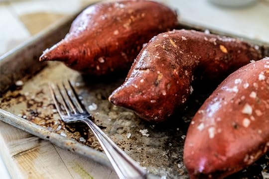 sweet potatoes ready to bake