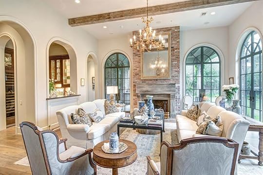 living room with second fireplace