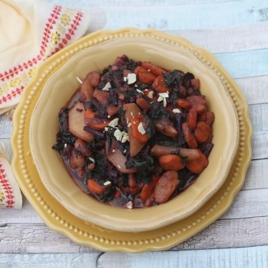 Beet Greens with Potatoes and Bengali Spices