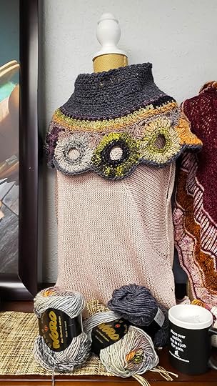 Quintessential Knits employee Kim Birum also designs stunning crochet patterns, like this medallion cowl.