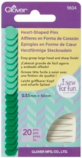 Clover's I Sew For Fun Heart-Shaped Pins
