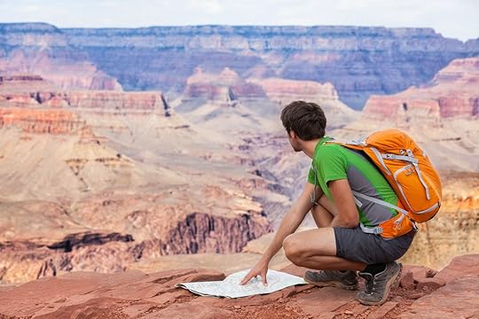 Person hiking the Grand Canyon
