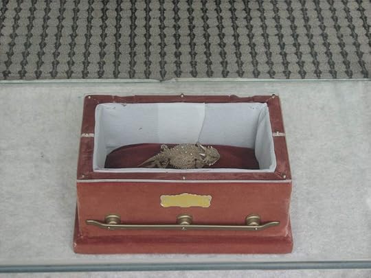 Old Rip in coffin
