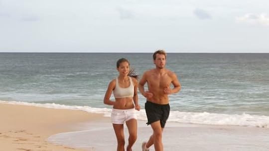 couple jogging on the beach - Google Search
