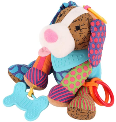 This is an image of babie's plush bed bell in varicolors