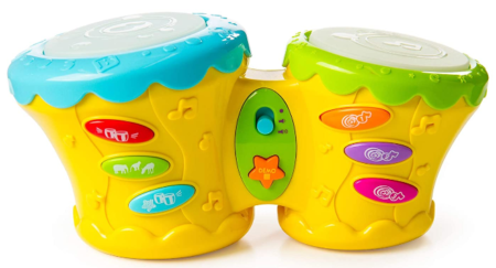 This is an image of babie's fat brain toys bongo in colorful colors