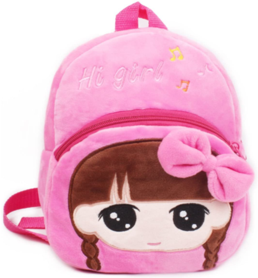 This is an image of kid's backpack pink shoulder bags 