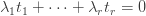 \lambda_1t_1+\dots+\lambda_rt_r=0