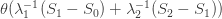 \theta(\lambda_1^{-1}(S_1-S_0)+\lambda_2^{-1}(S_2-S_1))