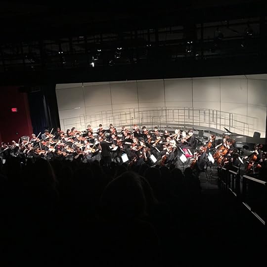 Teens earnestly playing classical music