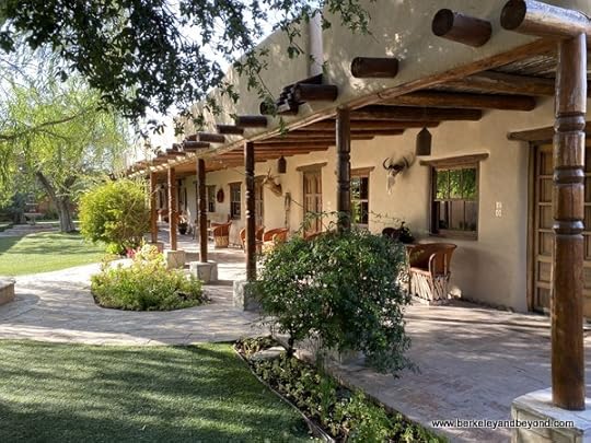 exterior of Los Portales section at Gage Hotel in Marathon, Texas