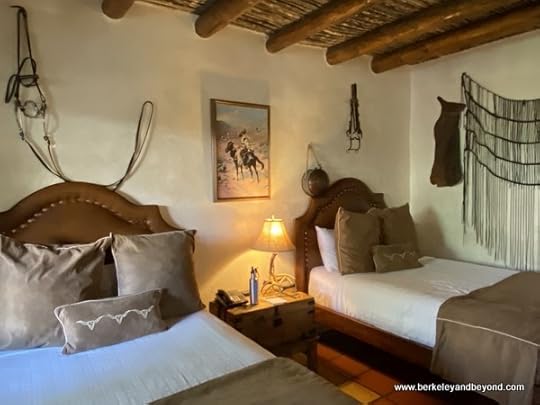 guest room in Los Portales section at Gage Hotel in Marathon, Texas