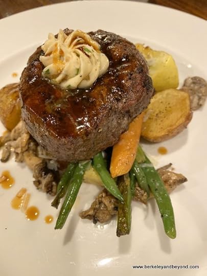 Native American Beef Tenderloin Filet at 12 Gage Restaurant at Gage Hotel in Marathon, Texas