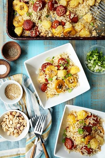 Andouille Plantain and Pineapple Fried Rice